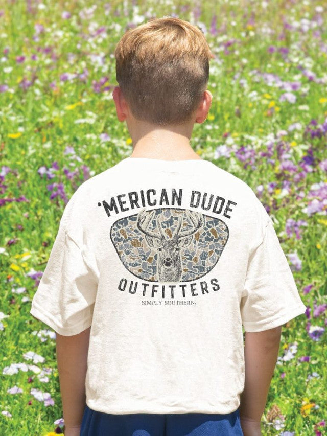 Boy's Linen Deer Dude Tee