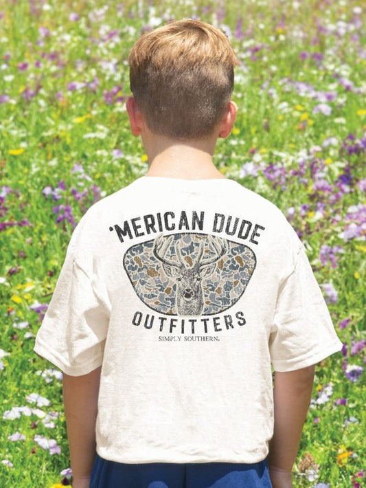 Boy's Linen Deer Dude Tee
