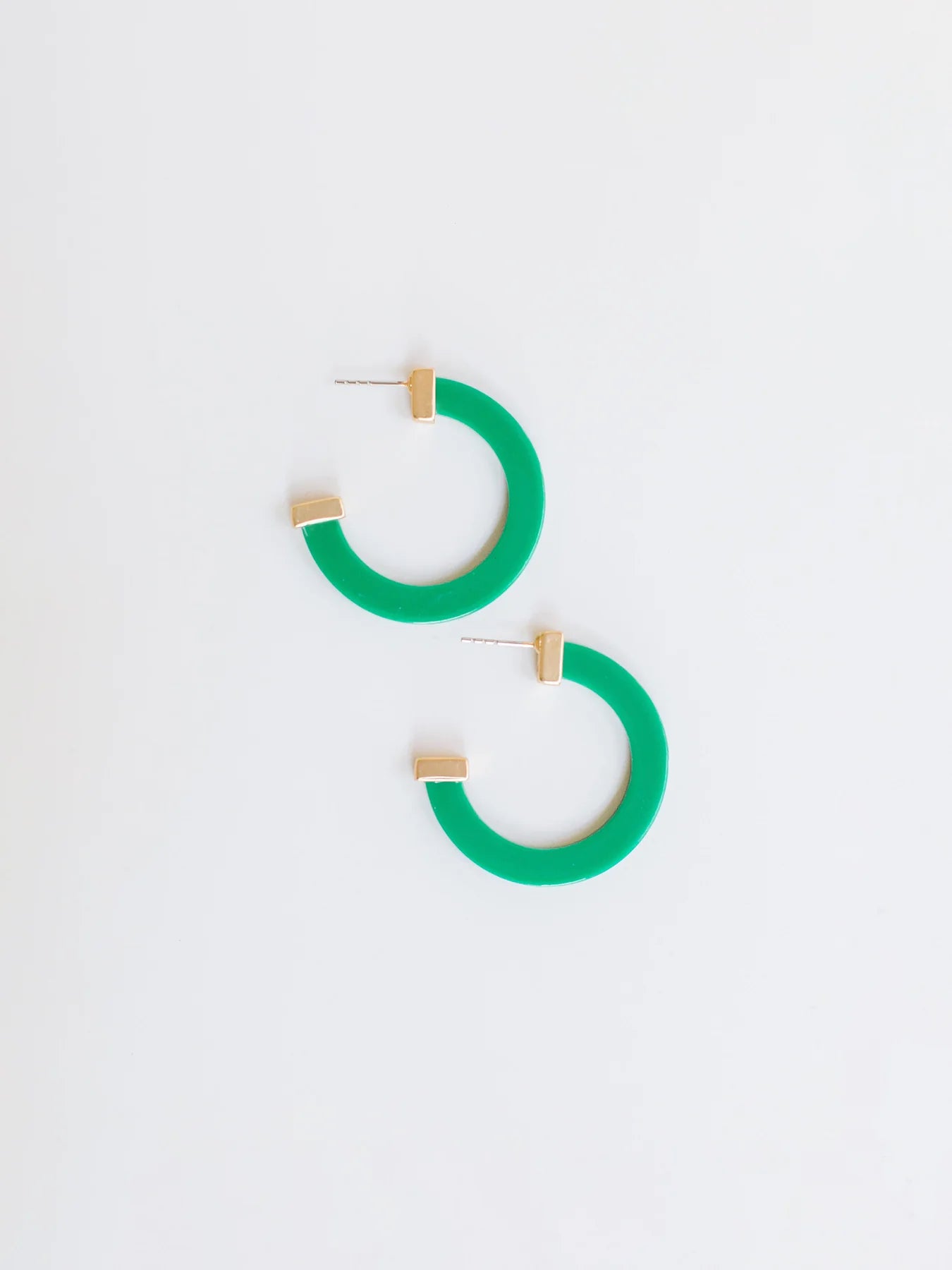 Pine Acrylic Hoop Earrings
