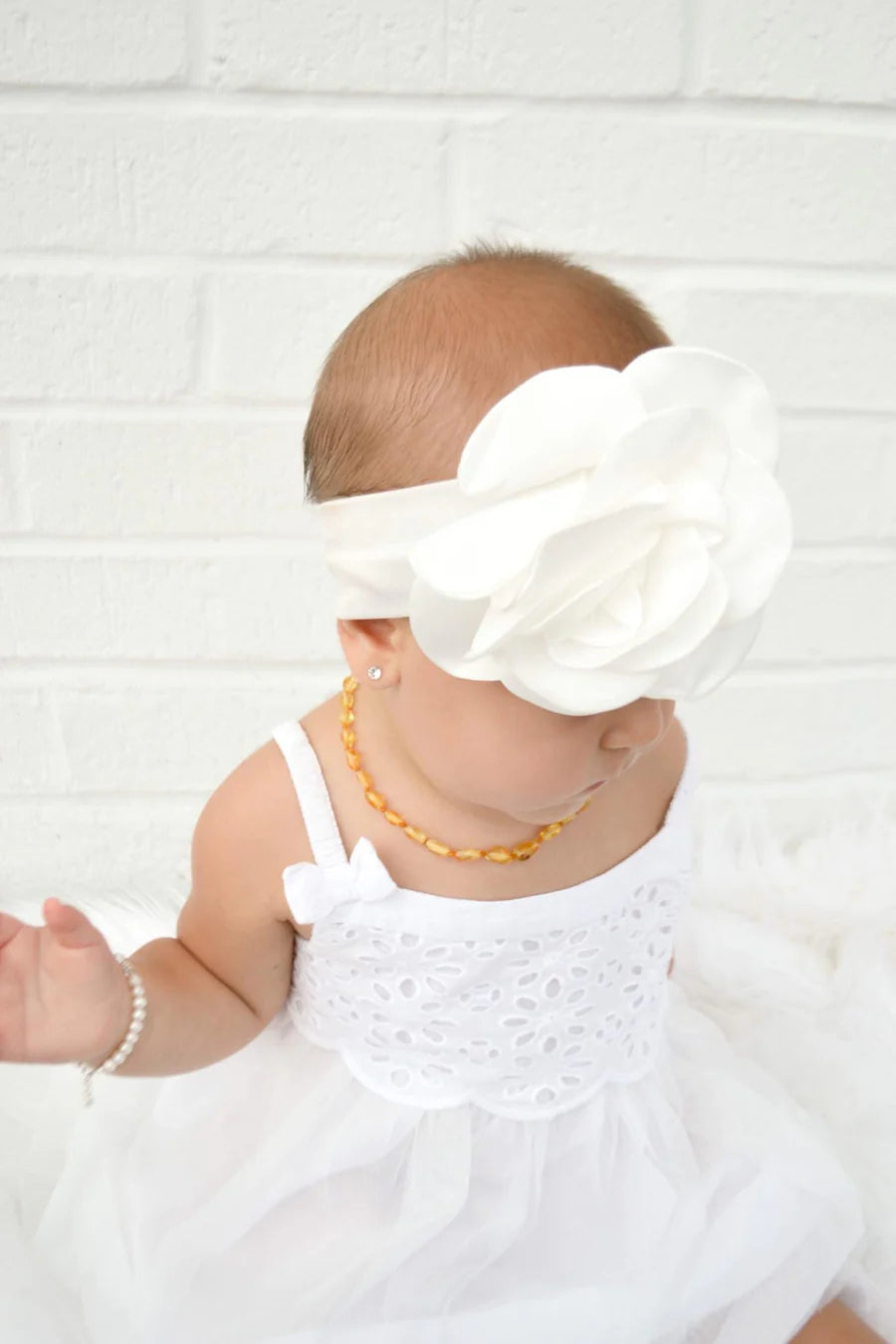 Amber Teething Necklace - Honey Polished Raw