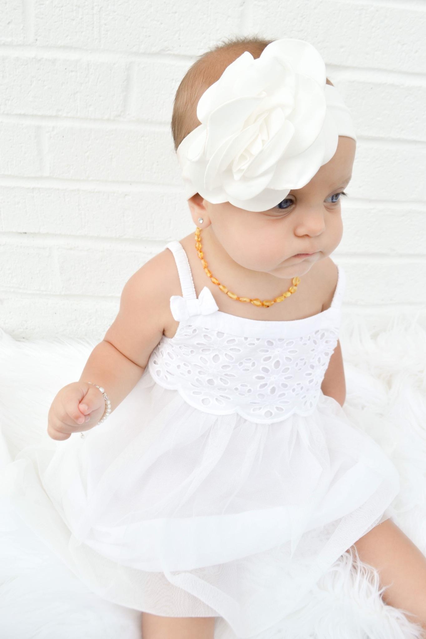 Amber Teething Necklace - Honey Unpolished Raw