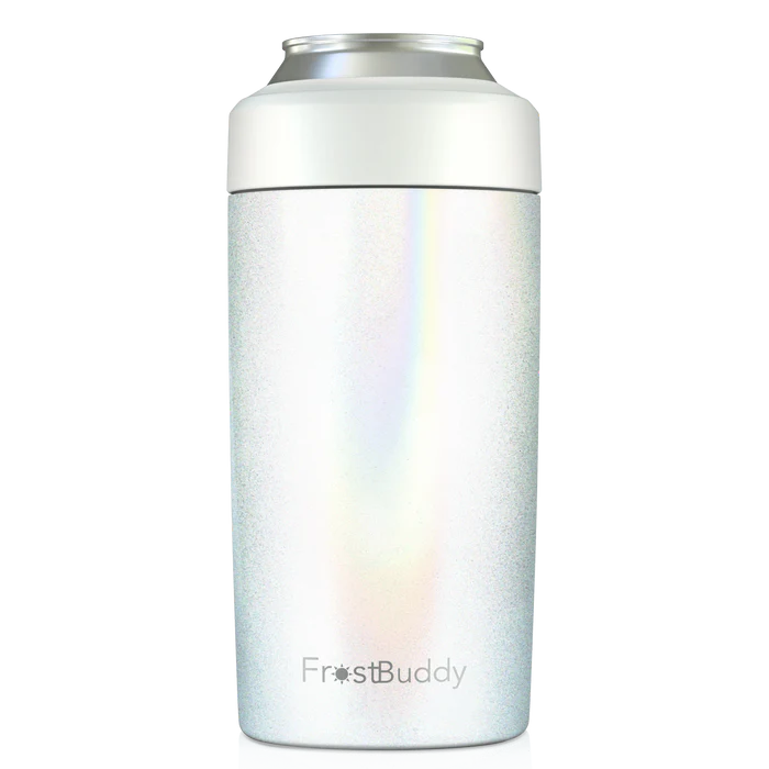 Frost Buddy​ Universal 2.0 Insulated White Glitter Limited Edition Can  Cooler