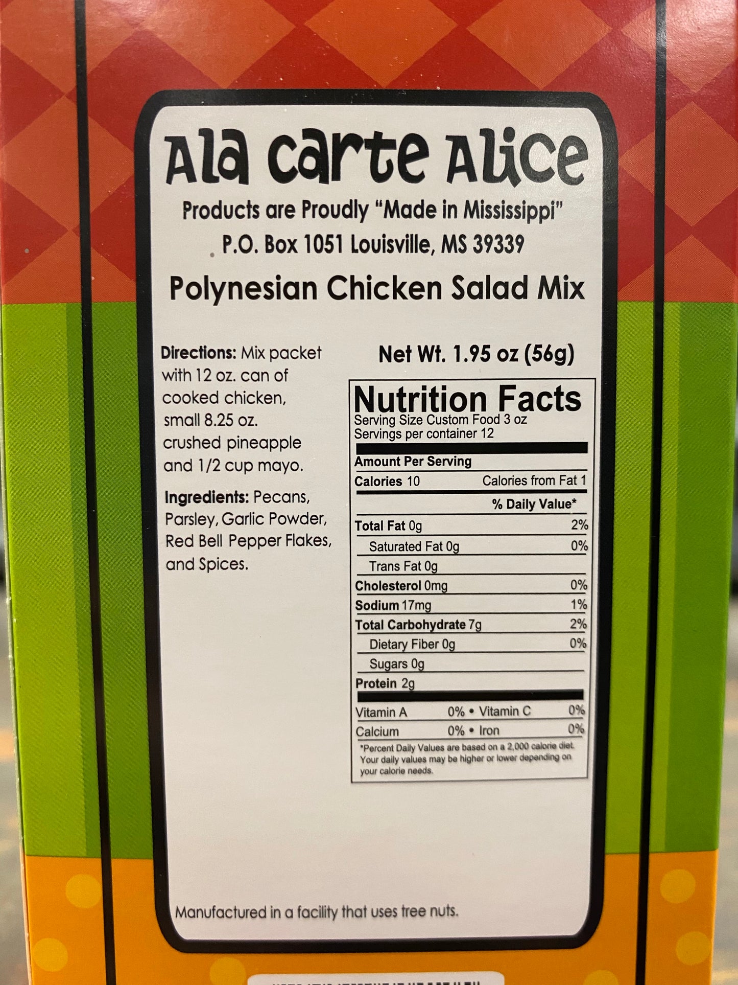 Ala Carte Alice Polynesian Chicken Salad