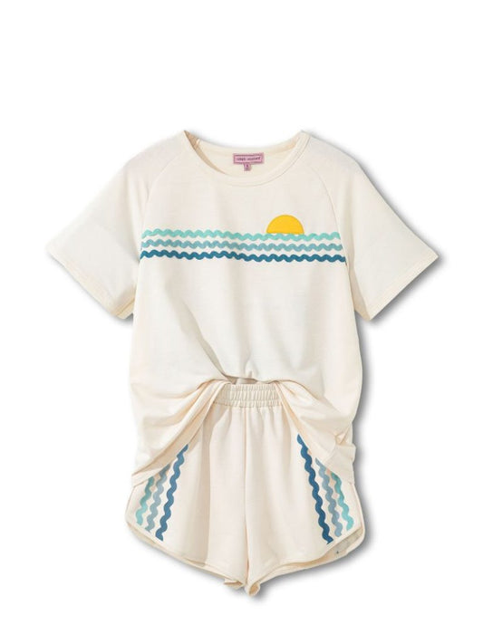 Beige Sunset Lover Short Set