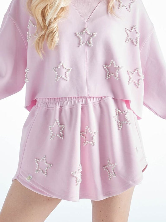 Pink Grace Pearl Star Skort