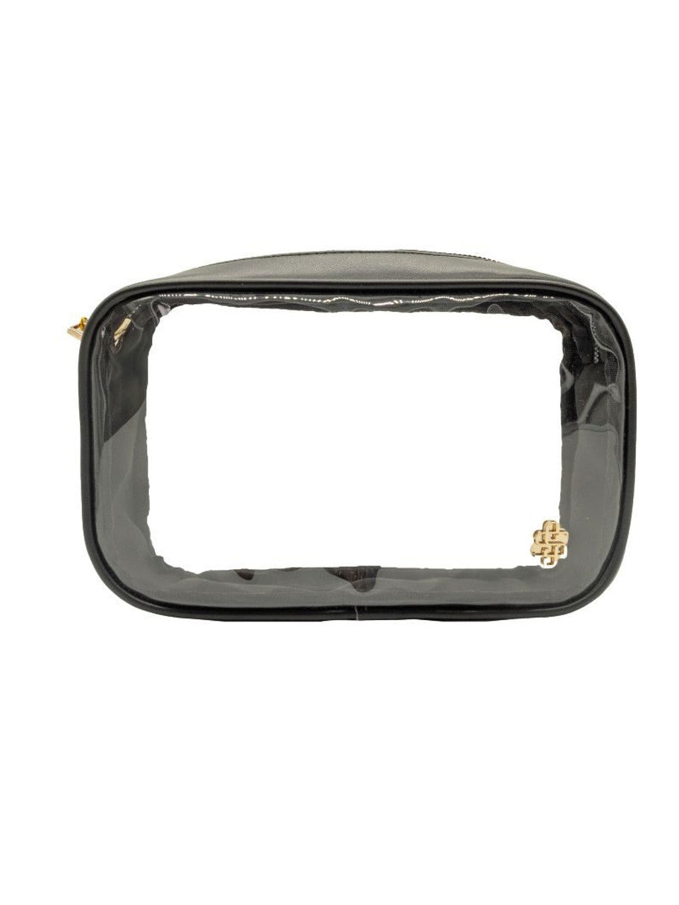 Black Leather Stadium Crossbody