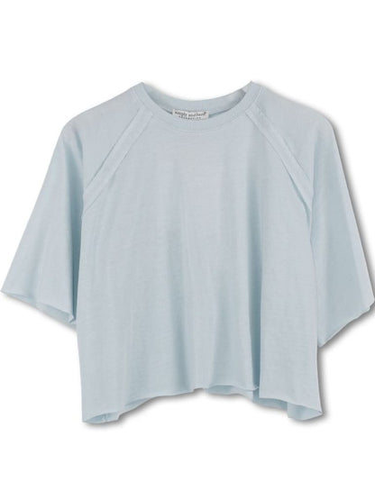 Mist Blue Washed Cropped Tee