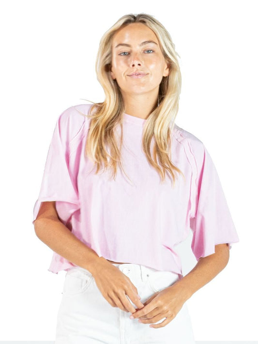 Rose Washed Cropped Tee
