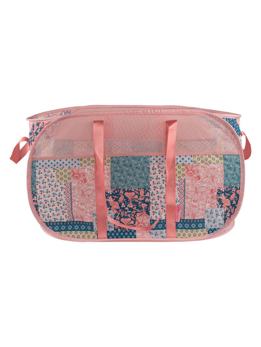 Quilted Pattern Pop-Up Trunk Tote