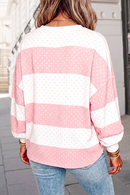 The Pink Blushing Stripes Sweater