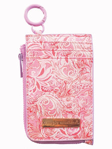 Pink Paisley ID Coin Wallet