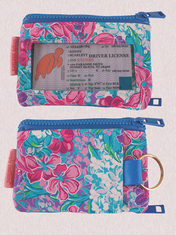 Pink Flower ID Wallet