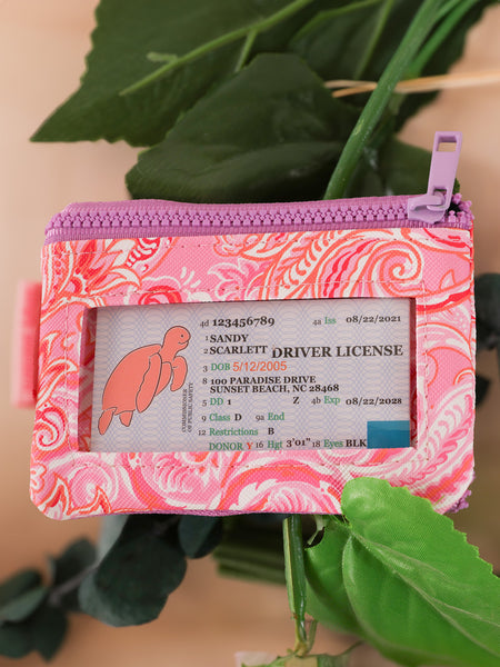 Pink Paisley ID Wallet