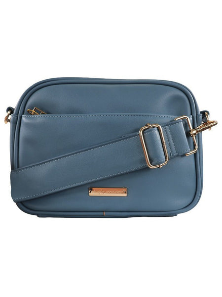 Azure Blue Leather Ibiza Crossbody