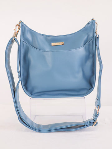 Azure Blue Leather Malibu Detachable Crossbody