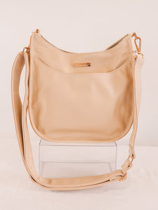 Cream Leather Malibu Detachable Crossbody