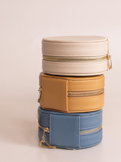 Azure Blue Leather Miami Jewelry Box