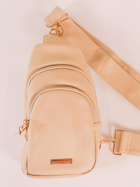 Cream Leather Maui Sling Crossbody