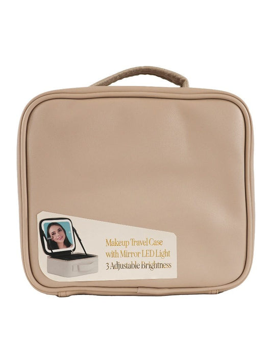 Cream Leather Travel Case
