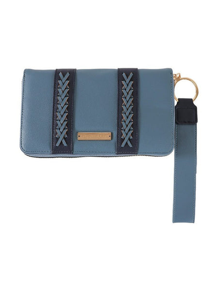 Azure Blue Leather Soleil Wallet