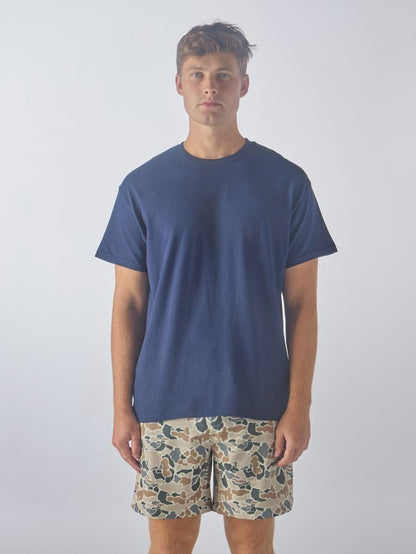 Men's Navy & Brown Camo Dock Shorts