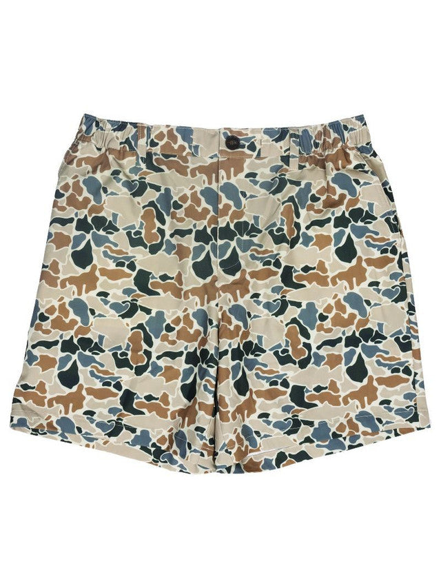 Men's Navy & Brown Camo Dock Shorts