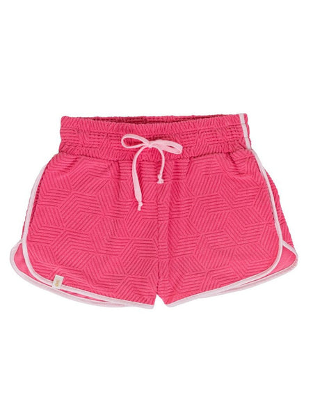 Hot Pink Terry Textured Shorts