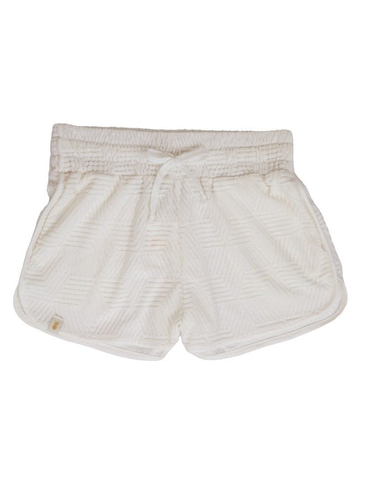 Ivory Terry Textured Shorts