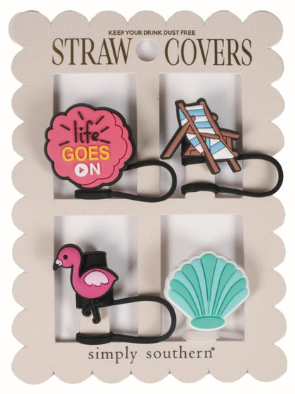 Flamingo Straw Cover Set