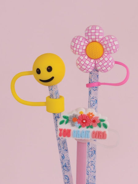 Grow Positive Thoughts Straw Cover Set
