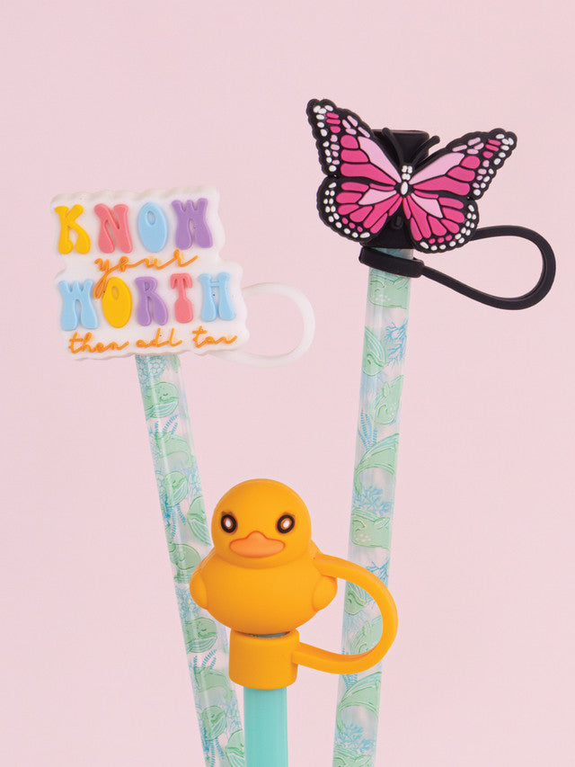 Know Your Worth Straw Cover Set