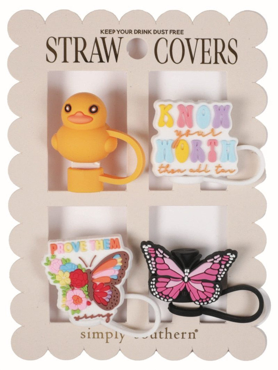 Know Your Worth Straw Cover Set