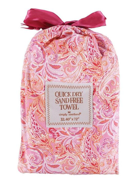 Pink Paisley Quick Dry Towel
