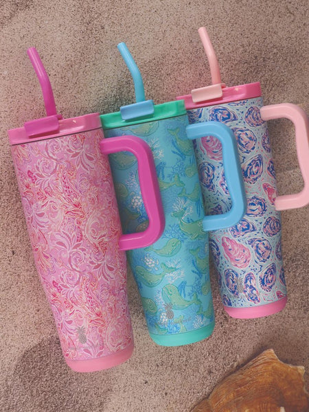 Ribbon 40 oz. Handle Tumbler
