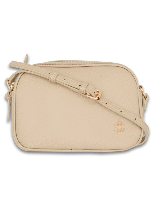 Beige Vegan Leather Crossbody