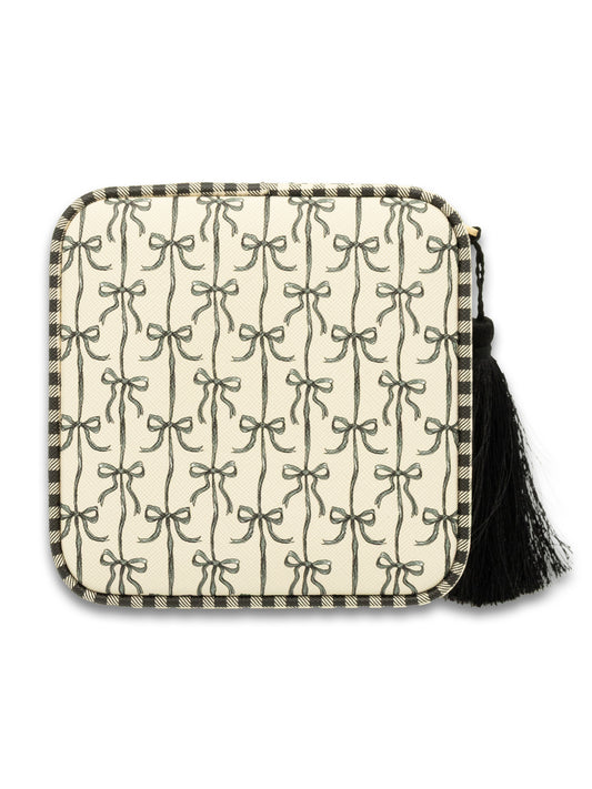 Black Bow Tassel Jewelry Case