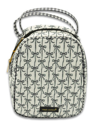 Black Bow Quilted Lunch Bag