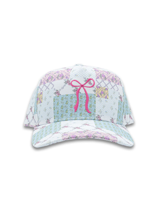 Bow Floral Patchwork Trucker Hat