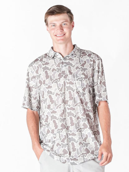 Men's Grey Camo Polo