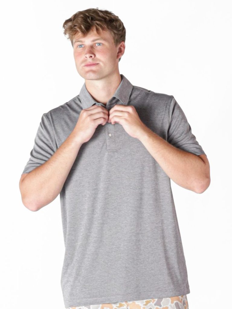Men's Heathered Gray Polo
