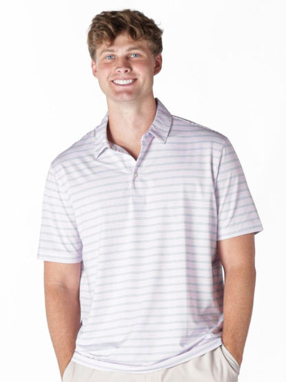 Men's Blue Stripe UPF Polo