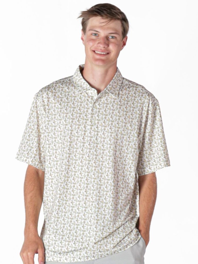 Men's Beige Duck Water Dude Polo