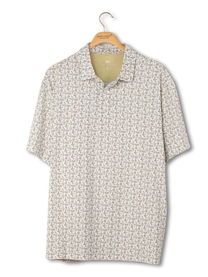 Men's Beige Duck Water Dude Polo