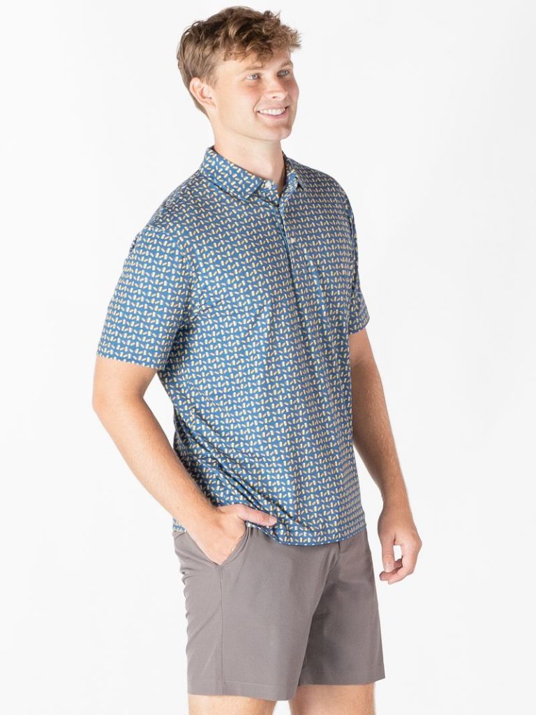 Men's Dark Navy Beer Water Dude Polo