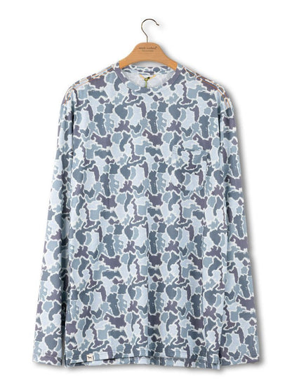 Men's Blue Camo Tee Long Sleeve