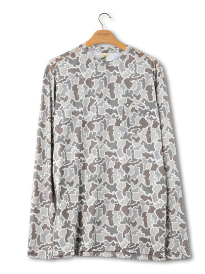 Men's Grey Camo Tee Long Sleeve