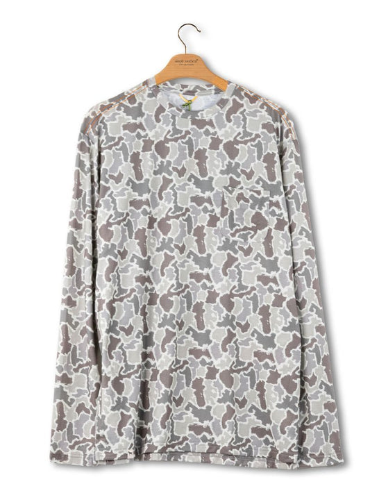 Men's Grey Camo Tee Long Sleeve