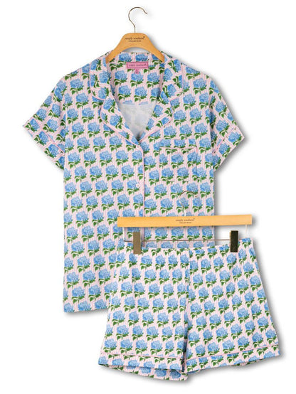 Hydrangea Stripe Pj Button Set