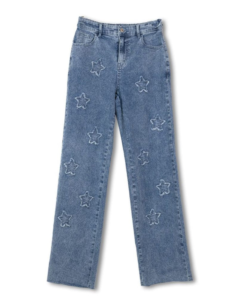 Denim Star Applique Pants