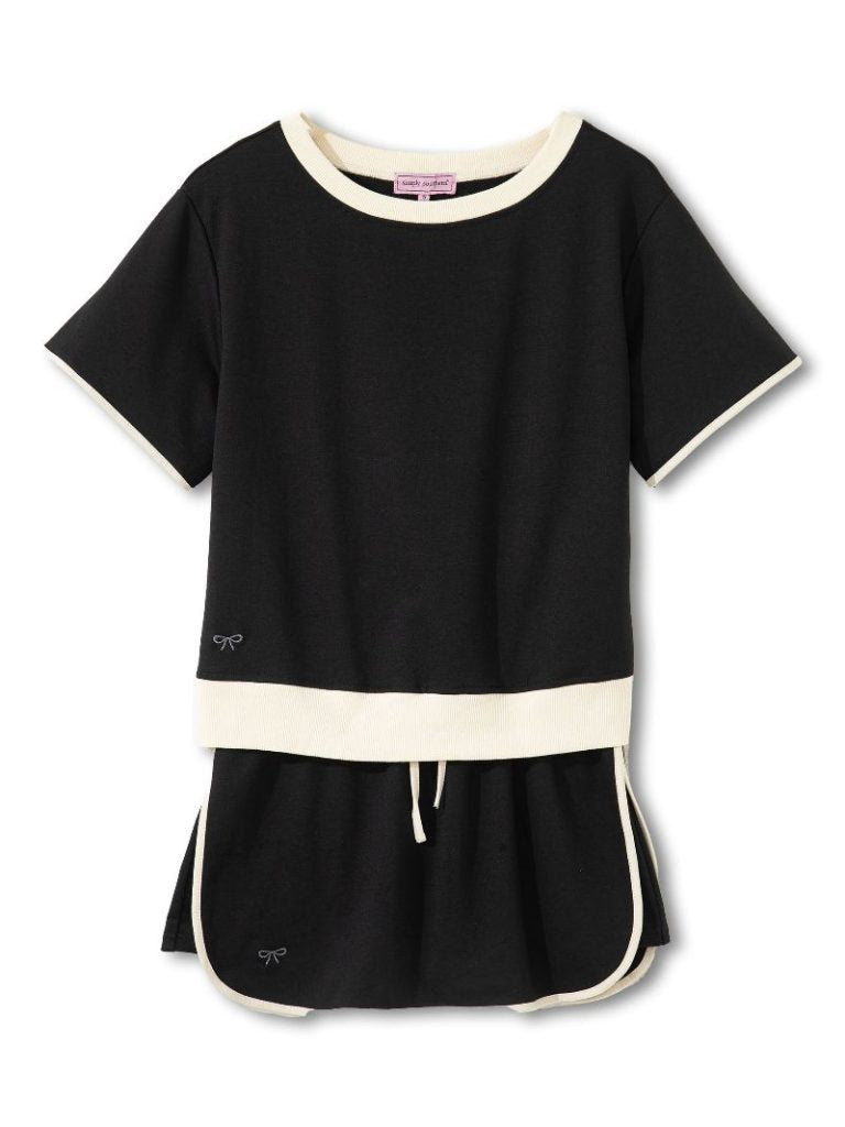 Black Activewear Skort Set